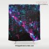Cyberpunk Vaporwave City Shower Curtain Offical Vintage Shower Curtain Merch