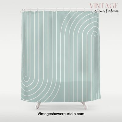 Minimal Line Curvature VII Shower Curtain Offical Vintage Shower Curtain Merch
